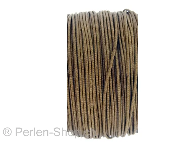 Wax Cord from coil, Color: brown, Size: ±0.5mm, Qty: 1 meter