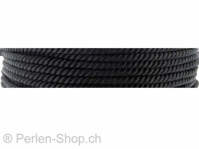 cord band, Color: black, Size: ±2mm, Qty: 1 Meter