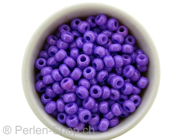 Rocailles, Farbe: violett satt, Grösse: 4.5mm, Menge: ±15 gr.