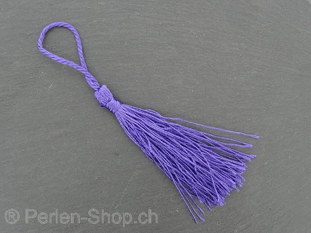 Tassel, Color: purple, Size: ±8/13cm, Qty:1 pc.