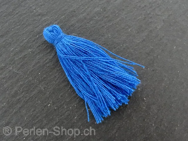 Tassel, Color: blue, Size: ±2.5cm, Qty:1 pc.