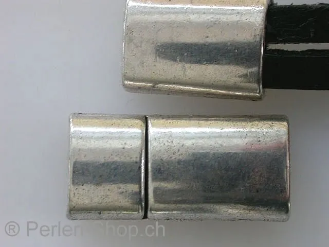 Magnetic Clasps, ±25x12mm, old silver color, 1 pc.
