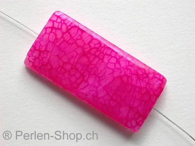 Achat, Halbedelstein, rectangle, pink, ±41x21mm, 1 Stk.