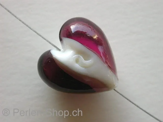 White Foil Herz, violett, ±16mm, 1 Stk.