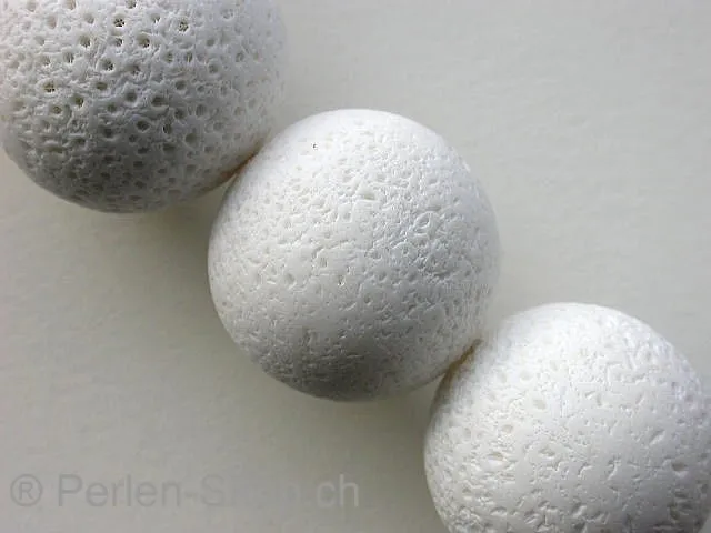 Bubble Coral, round, ±23/25mm, white, 1 pc.
