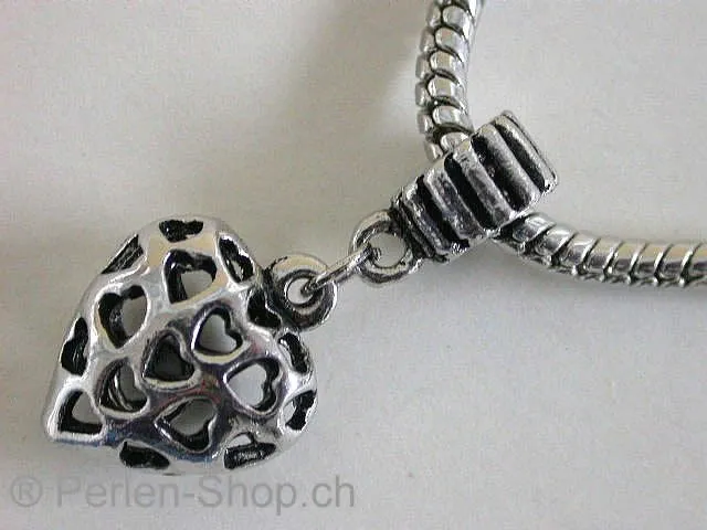 Troll-Beads StyleFiligran, hearth pendant, ±9x31mm, 1 pc.