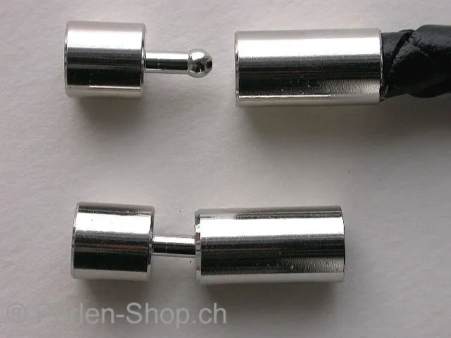 Steckverschluss, ±22x8mm, platinumfarbig, 1 Stk.