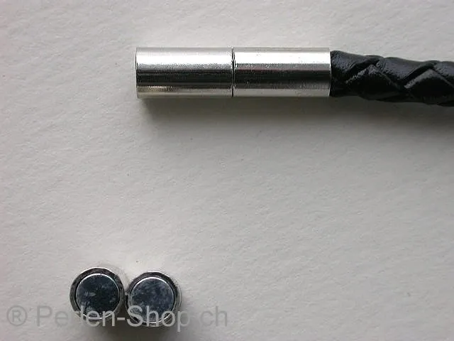 Magnetic Clasps, ±30x5mm, platinum color, 1 pc.