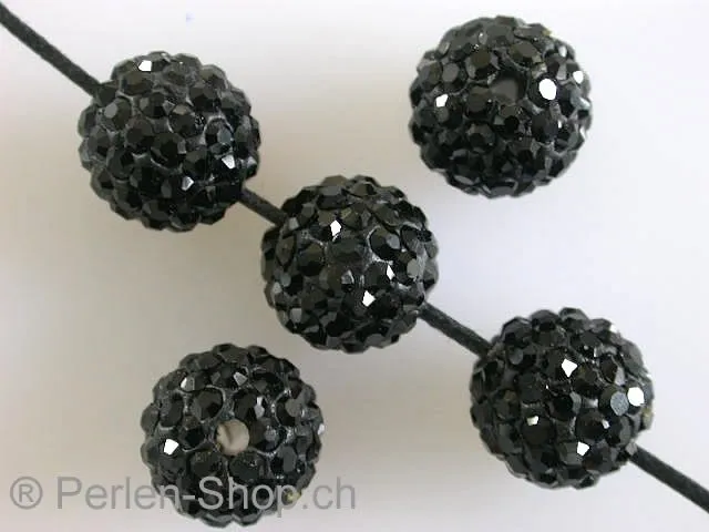 Shambala Beads, black, 10mm, 1 pc.