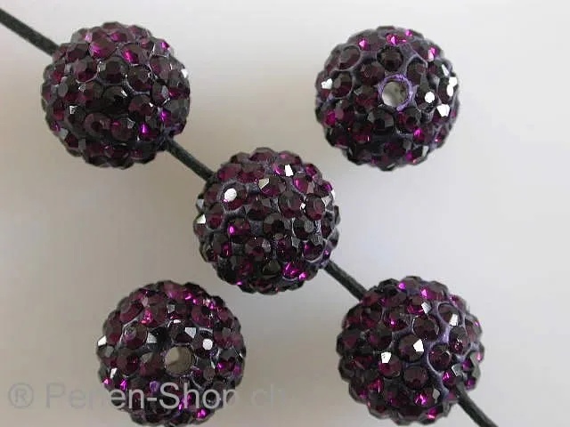 Shambala Beads, purple, 10mm, 1 pc.