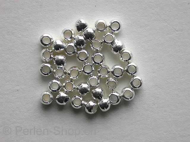 Crimp Beads, 2mm, SILVER 925, 10 pc.