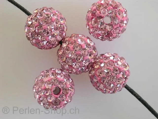 Shambala Beads, rosa, 10mm, 1 Stk.