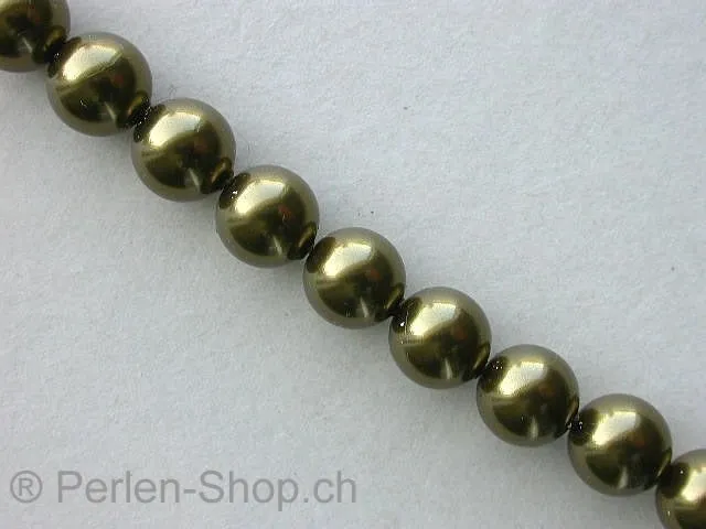 Sw Cry Pearls 5811, big hole, antique brass, 14mm, 5 pc.
