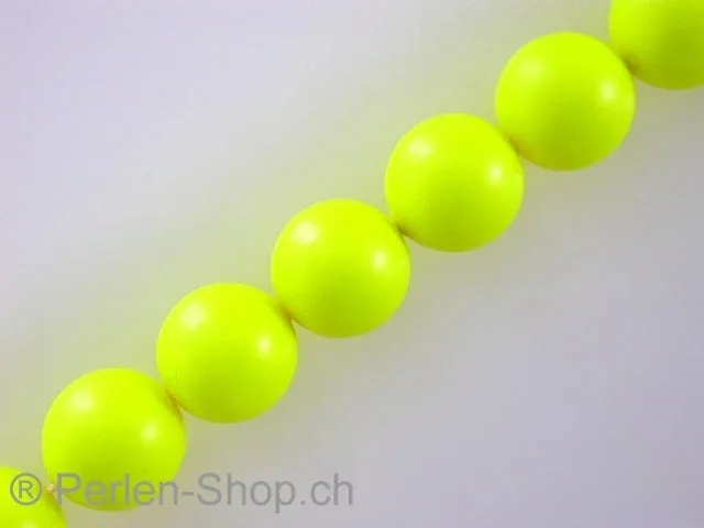 ON SALE Sw Cry Pearls 5810, neon yellow, 12mm, 10 pc.