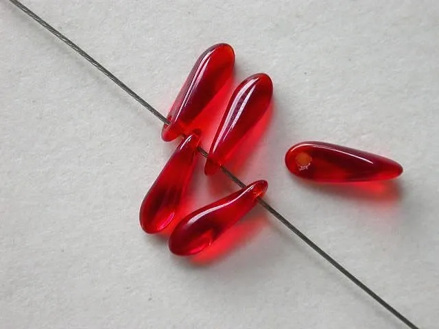 Dropbeads, red, 2.5mm, approx. 50 pc.