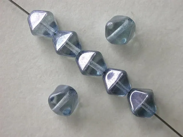 Pyramide beads, montana, 6mm, 50 pc.