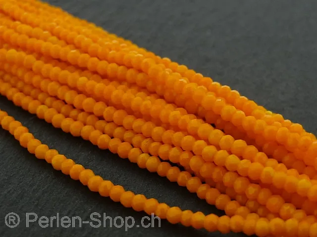 Briolette Beads, Color; orange, Size: ±1.5x2mm, Qty: 50 pc.