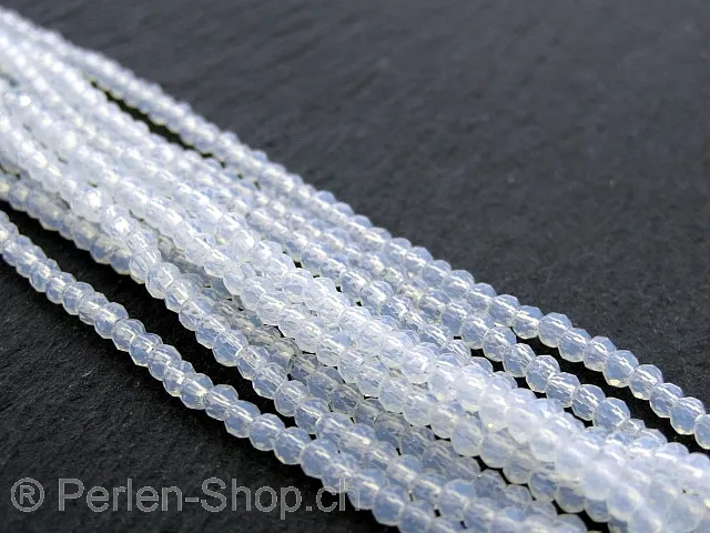 Briolette Beads, Coleur: blanc alabaster, Taille: ±1.5x2mm, Quantite: 50 piece