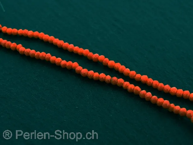 Briolette Beads, Color; red, Size: ±1.5x2mm, Qty: 50 pc.