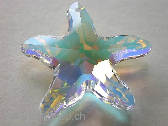 Swarovski pendant starfish, 6721, 20mm, crystal ab, 1 pc.