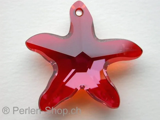 Swarovski pendant starfish, 6721, 40mm, red magma, 1 pc.