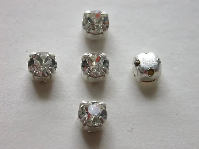 Sew on chaton, crystal, 4.5x4.5mm, 5 pc.