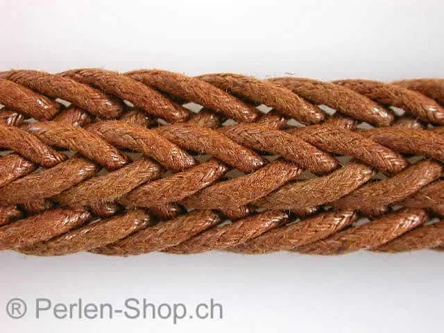 Wax cord, brown, ±21mm, 10 cm