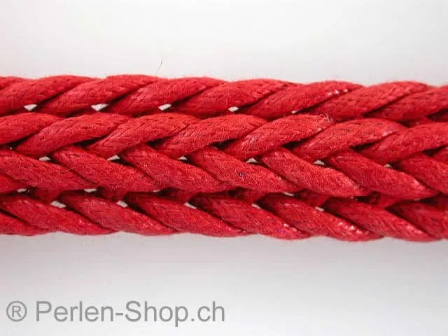 Wax cord, red, 21mm, 10 cm
