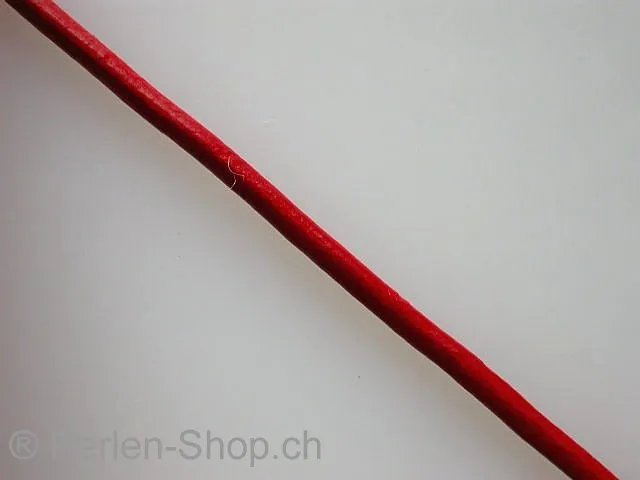 Lederband, rot, 2mm, 1 Stk. (meter)