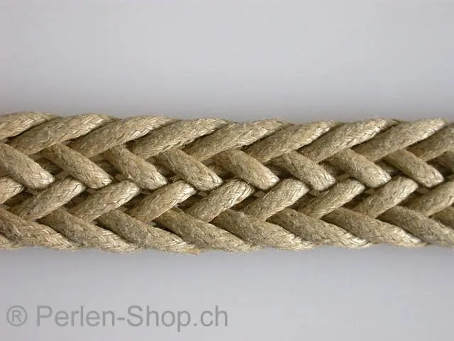 Wax cord, beige, ±16mm, 10 cm