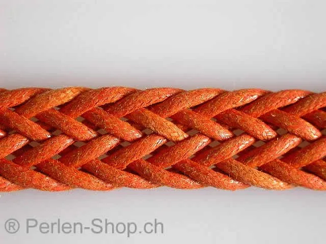 Wax cord, orange, ±16mm, 10 cm