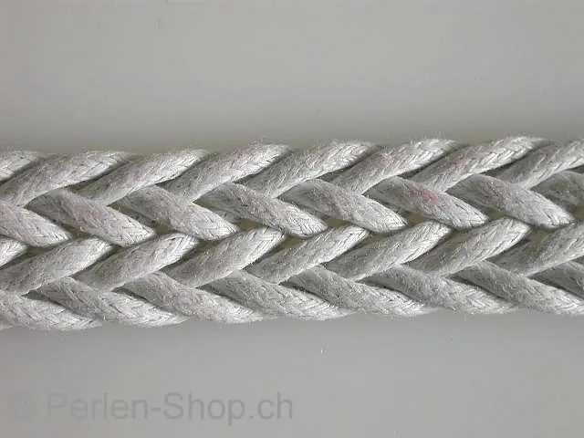 Wax cord, white, ±16mm, 10 cm