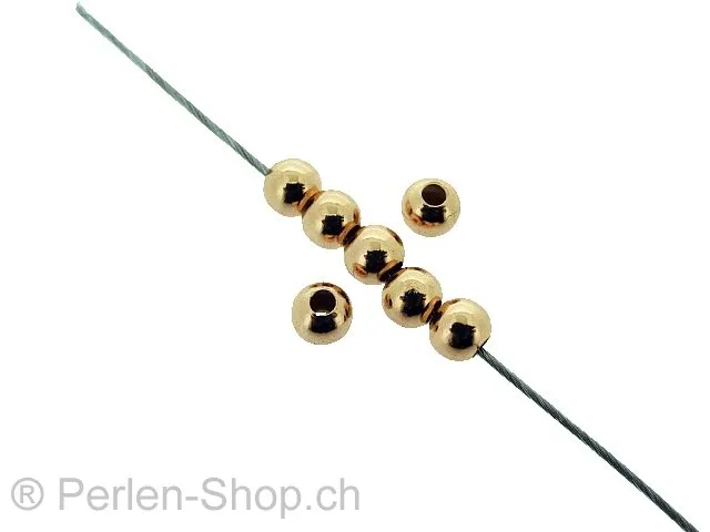 Silver Bead, Color: SILVER 925 rose gold plated, Size: ±4mm, Qty: 5 pc.