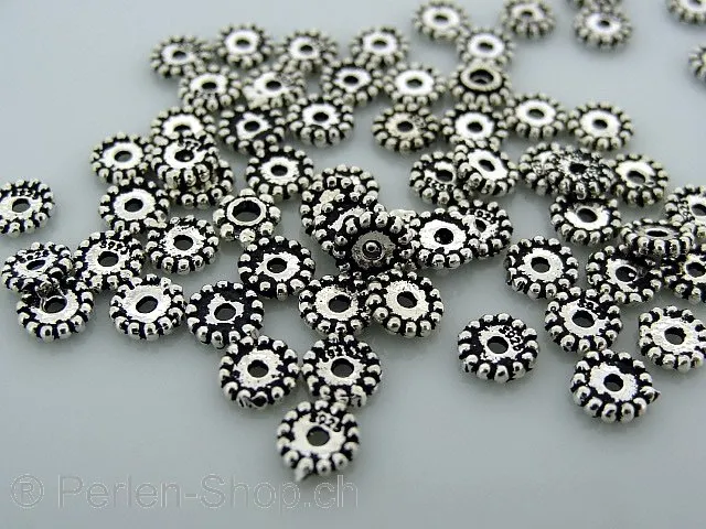 Heishi Silver spacer, Color: SILVER 925, Size: ±2x5mm, Qty: 1 pc.