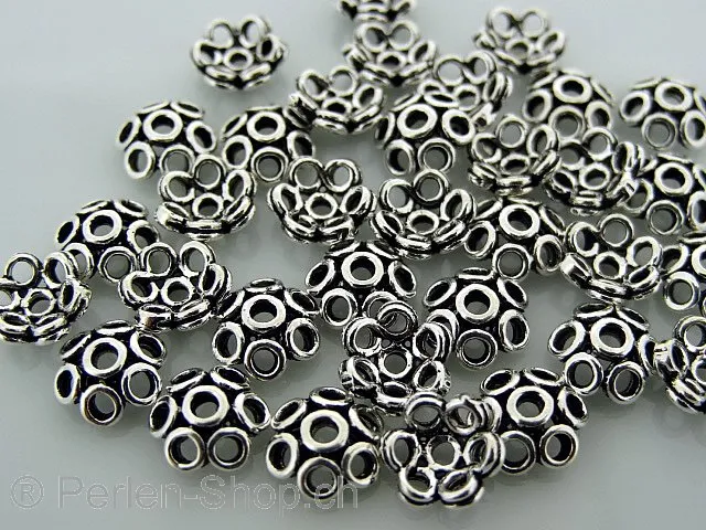 Silver Bead Cap, Color: SILVER 925, Size: ±7x3mm, Qty: 1 pc.