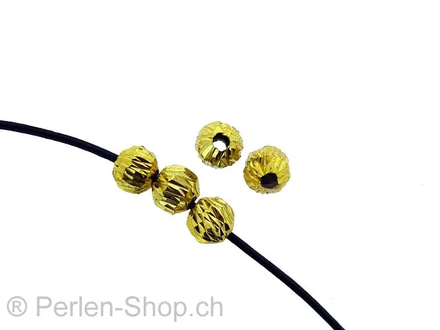 Silver Bead, Color: SILVER 925 gold plated, Size: ±6mm, Qty: 5 pc.