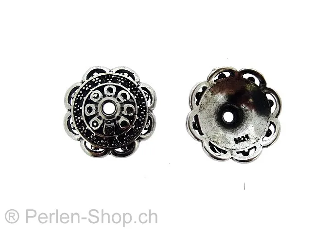 Silver Bead Cap, Color: SILVER 925, Size: ±18x3mm, Qty: 1 pc.