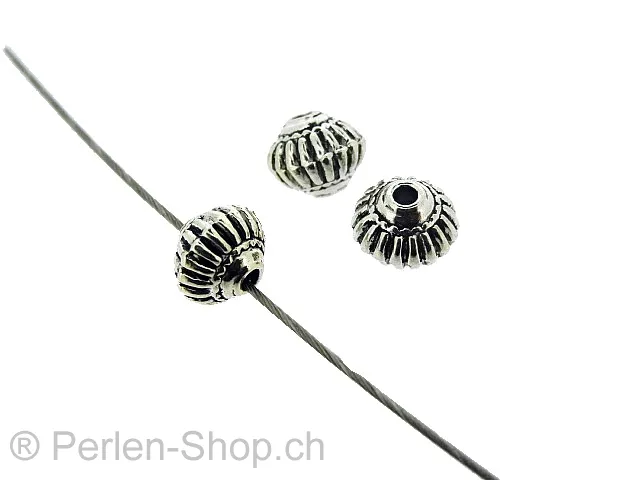 Silver Bead, Color: SILVER 925, Size: ±6x7mm, Qty: 1 pc.