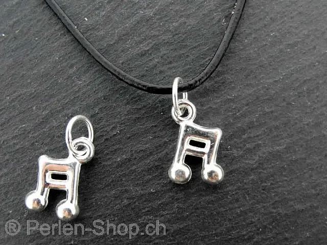 Silver Pendant Music Notes, Color: SILVER 925, Size: ±13x8x2mm, Qty: 1 pc.