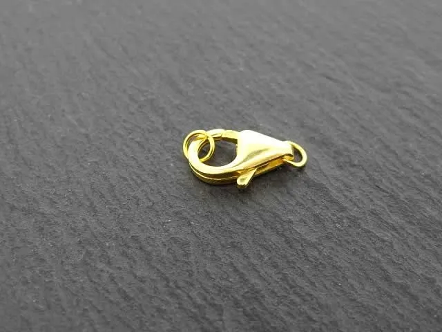 Lobster Clasp incl. 2xRing, Color: gold plated SILVER 925, Size: 8mm, Qty: 1 pc.