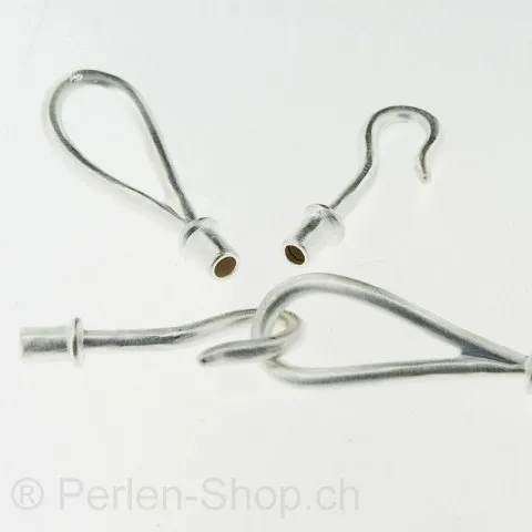 Hook Clasp for cord up to ±2mm, SILVER 925, ±24mm 1 pc.