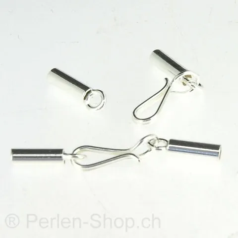 Clasp hook with endpart, ±29mm, SILVER 925, 1 pc.