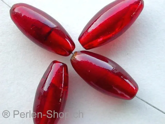 Oval, red, ±21mm, 10 pc.