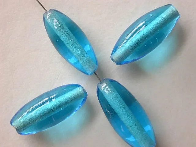 Oval, blue, 22mm, 10 pc.