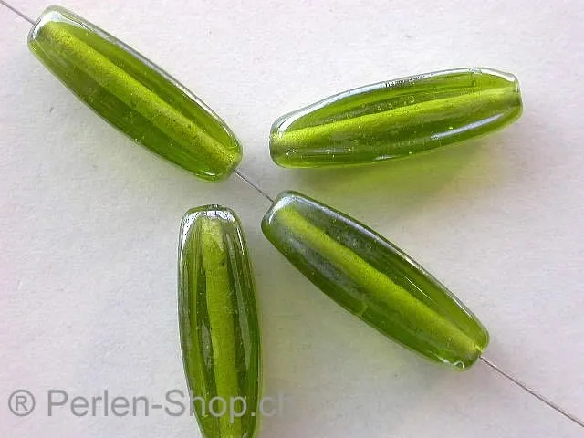 Oval Rectangle, green, ±26mm, 10 pc.