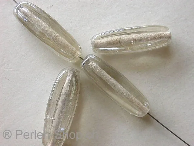 Oval Rectangle, crystal, 23mm, 10 pc.