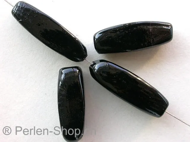 Oval Rectangle, black, ±26mm, 10 pc.