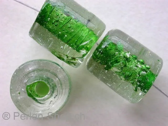 Tube Bubbles, grün, ±15mm, 5 Stk.