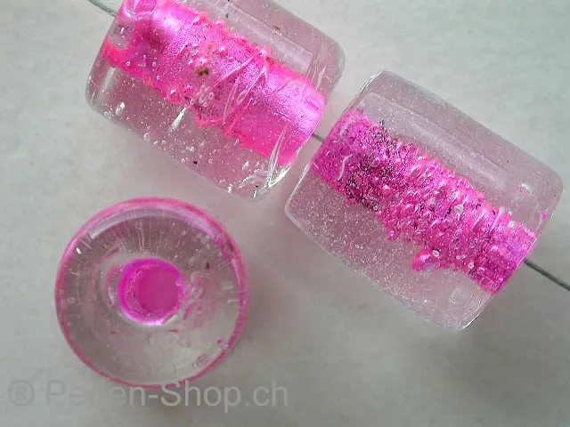 Tube Bubbles, rosa, ±15mm, 5 Stk.