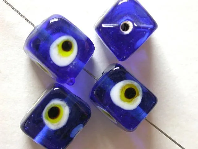 Eye Cube, blau, 11mm, 5 Stk.